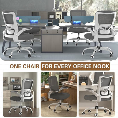 Ergonomic Office Chair - High Back Desk Chair with Adjustable Lumbar Support, Breathable Mesh Back, 330LBS Capacity, Easy Assembly, for Home Office Executive Computer Task