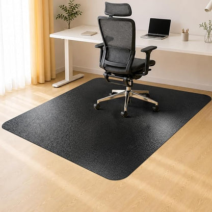 Kuyal Chair mat for Hardwood Floor 46 x 46 inches Rectangle Floor Mats Wood/Tile Protection Mat for Office & Home, Black
