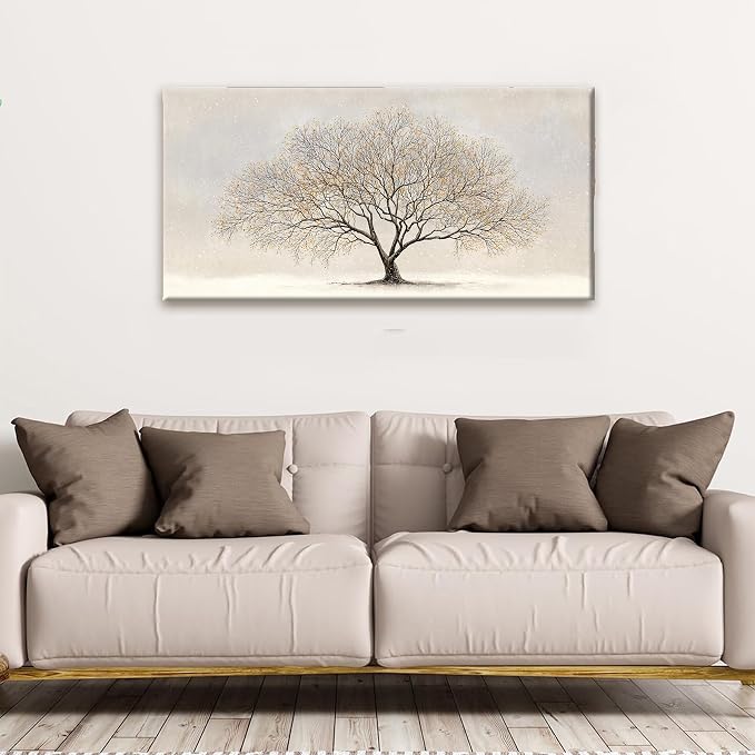 Canvas Art Wall Decor Modern Botanical Wall Art Pictures For Living Room Tree Of Life Wall Art Landscape Canvas Wall Art Decor Prints Artwork for Walls Bedroom Office Aesthetic Wall Decor 20" X 40"