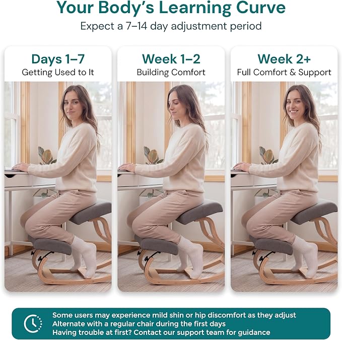 NYPOT Kneeling Chair with Adjustable Seats Knee Chair for Posture Correction, Rocking Stool for Desk
