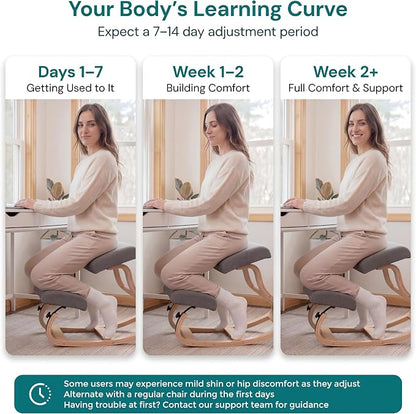 NYPOT Kneeling Chair with Adjustable Seats Knee Chair for Posture Correction, Rocking Stool for Desk