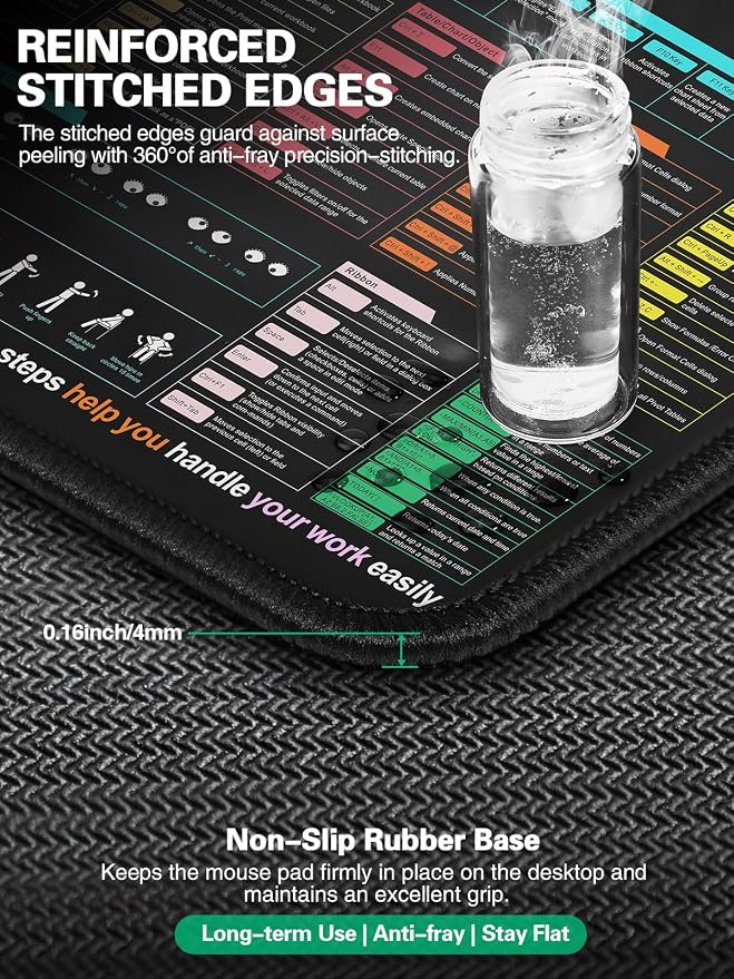 Mouse Pad with Foldable Phone Holder, Wireless Charging Desk Mat 31.5x15.75 Mousepad with Superior Micro-Weave Cloth Non-Slip Waterproof Desk Pad