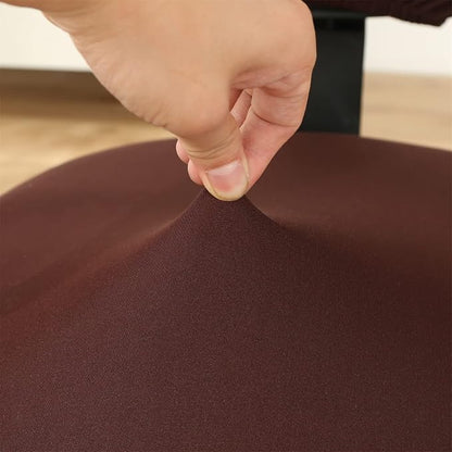 MIFXIN Office Chair Cover Stretch Elastic Polyester Slipcover 2 Piece Stretchy Desk Chair Seat Cover Protector for Home Office Rotating Computer Chair, Only Covers, NO Chair (Coffee)