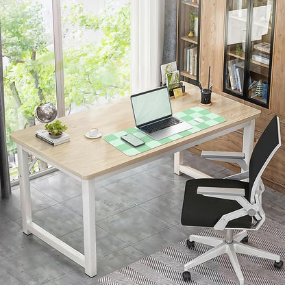 AFIING Sage Green Checkered Desk Mat 31.5" x 12", Waterproof Desk Pad | Non-Slip Rubber Base, Easy Clean Surface, Desk Protection, Office & Home