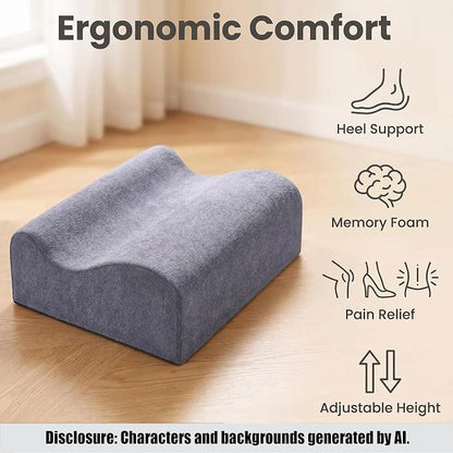 Work Foot Rest Under Desk,Comfort Foot Rest for Couch | Foot Rest For Under Desk at Work,At Soft Ergonomic Footrest,Support Foot Pillow,Heel Chair,Leg Elevation Pillow blue