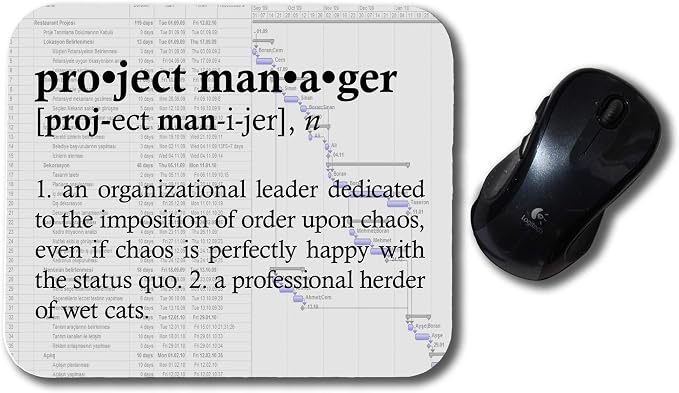 Project Manager Definition Funny Mouse Pad