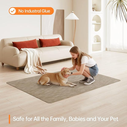 Office Chair Mat, 45" x 53" Computer Chair Mat for Hardwood Floor, Non-Curve Anti Slip Hard Floor Protector for Rolling Chair, PVC Mat Desk Rug for Home Office
