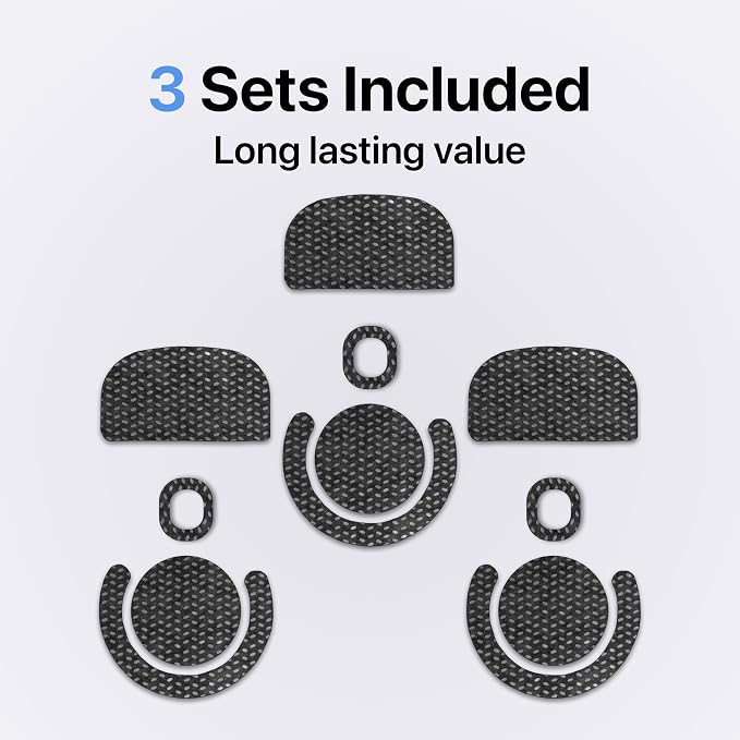 Adhesive Mouse Pad, 3 Pack - Minimalist Mousepad for Logitech G Pro X SUPERLIGHT