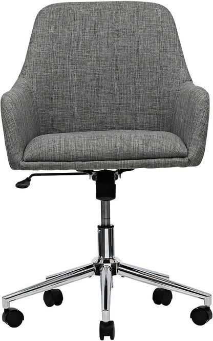 Workspace by Alera Mid-Century Task Chair, Supports Up to 275 lb, 18.9" to 22.24" Seat Height, Gray Seat, Gray Back