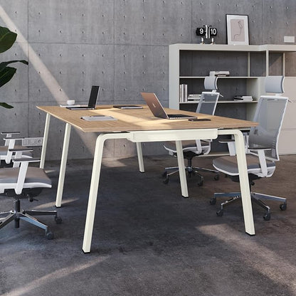 Modular Computer Office Desk, Modern Style Small Study Writing Workstation Table for Home & Business, Team Desk – 4 Person (94" x 47")