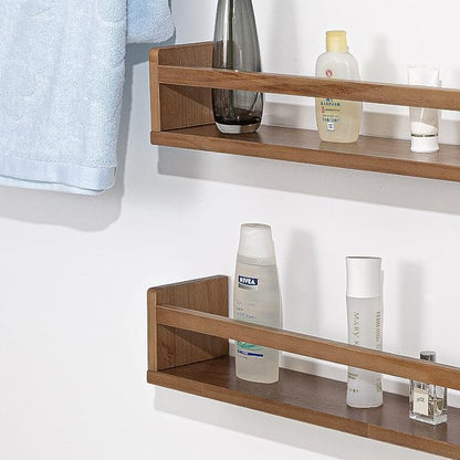 AZSKY Nursery Book Shelves for Wall Bookshelf for Kids Wood Floating Book Shelves16 Inch Wall Shelves for Living Room Bedroom Decor Kitchen Spice Rack Bathroom Storage Organizer Shelf Set of 3