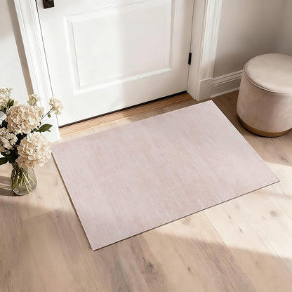 BILEEHOME Pink Small Rug for Kitchen Bathroom, Boho Abstract Modern Washable Non Slip Area Rugs for Girls Bedroom Kids Room 3x5