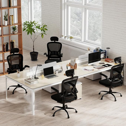 8 Pack Office Chair Ergonomic Desk Chair Comfort Adjustable Height with Wheels，Lumbar Support Mesh Swivel Computer Home Office Chair,Conference Room Chairs