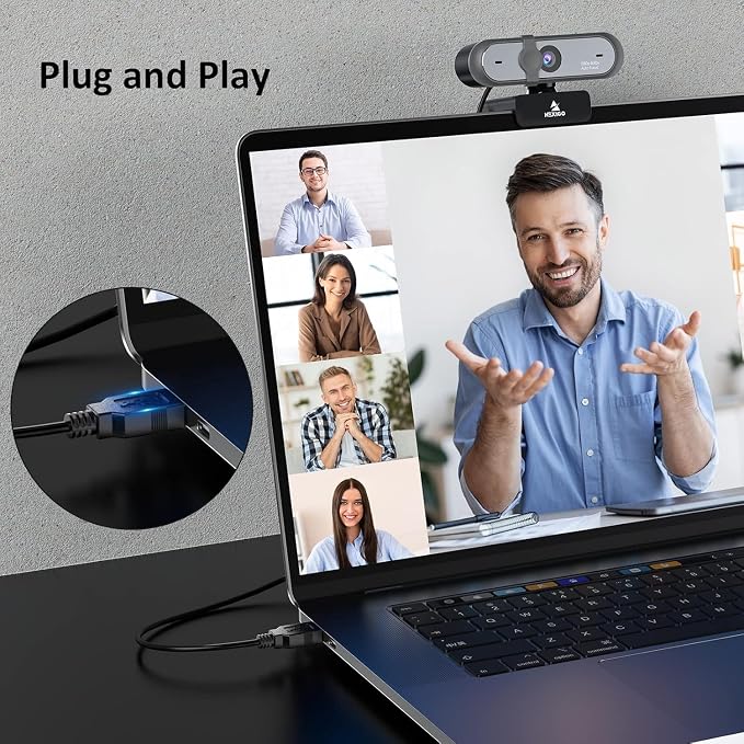 NexiGo N660P (Gen 2) 1080P 60FPS Webcam with Software Control, Dual Microphone & Cover, Autofocus, HD USB Computer Web Camera, for OBS/Gaming/Zoom/Skype/FaceTime/Teams/Twitch
