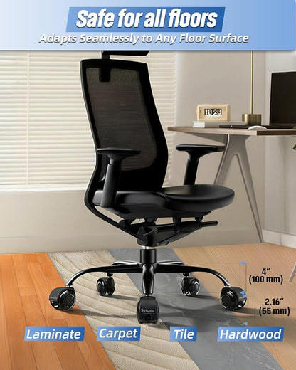 MASTERY MART 28"(70 cm) Metal Heavy Duty Office Chair Base Replacement with 5 Wheels, 2500 Lbs, Desk Chair Gaming Base Replacement Parts, Matte Black