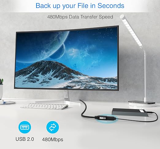 BlueRigger 2.0 USB Extension Cable 10FT (USB Extender Cord, 480 Mbps, Male to Female) Short USB Extension Cord for Webcam, VR Headset, Printer, Hard Drive, Keyboard, Mouse