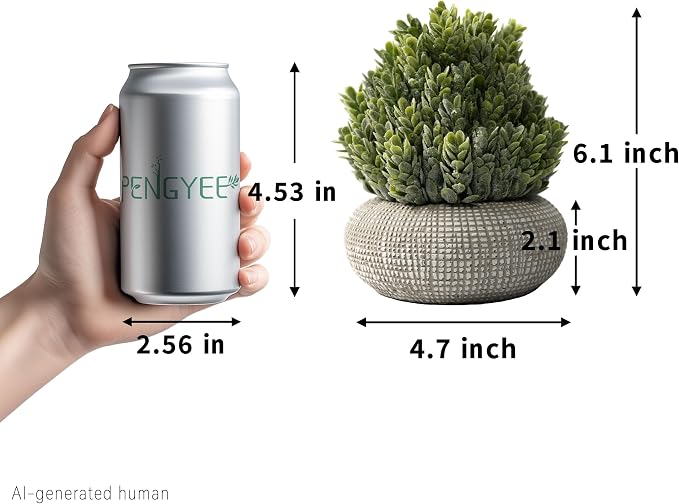 2 Pack Small Fake Plants in Cement Planter for Bathroom Decor, 6.1/5.7 Inch Artificial Plants Indoor, Small Faux Plants Indoor for Home Room Bedroom Farmhouse Kitchen Office Decor