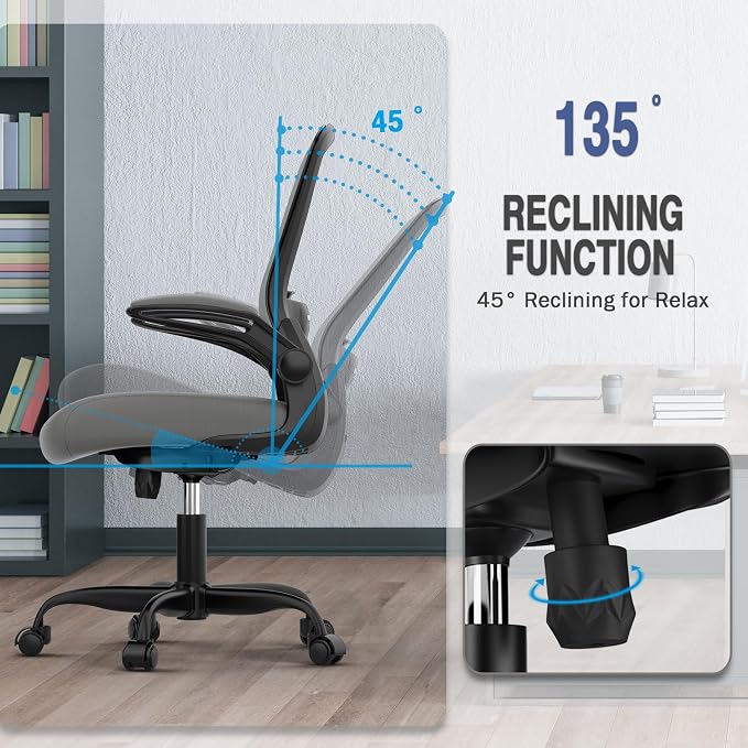 Mimoglad Home Office Desk Chair (Modern, Graphite)