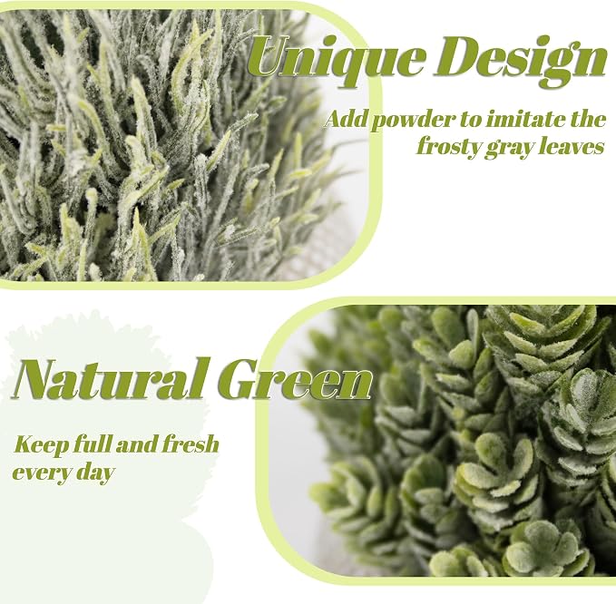 2 Pack Small Fake Plants in Cement Planter for Bathroom Decor, 6.1/5.7 Inch Artificial Plants Indoor, Small Faux Plants Indoor for Home Room Bedroom Farmhouse Kitchen Office Decor