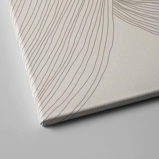 Netural Abstract Wall Art Set of 3,Beige Tones Line Art Prints,Modern Abstract Art Wall Decor Living Room,Minimlist Boho Framed Canvas Artwork,Bohemian Bathroom Bedroom Decor,12x16in