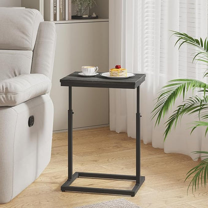 TUTOTAK End Table, Side Table, Tall Couch Table, Sofa Table, Living Room, Bedroom,Grey TB01BY083P
