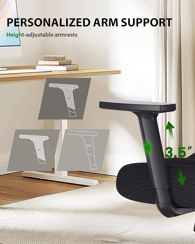 Marsail Ergonomic Office & Gaming Chair with Lumbar Support & 2D Headrest