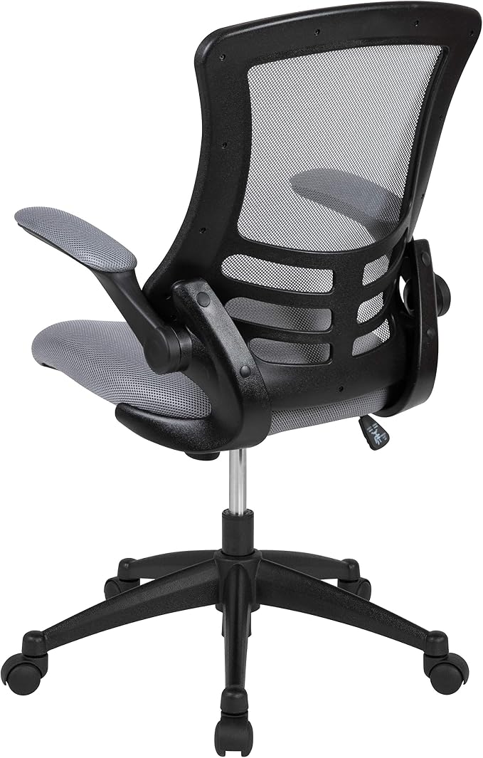 Flash Furniture Kelista Office Chair, Ergonomic, Mid-Back, Dark Gray Mesh with Swivel