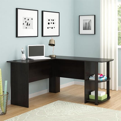 Ameriwood Home Dakota L-Desk with Bookshelves, Espresso