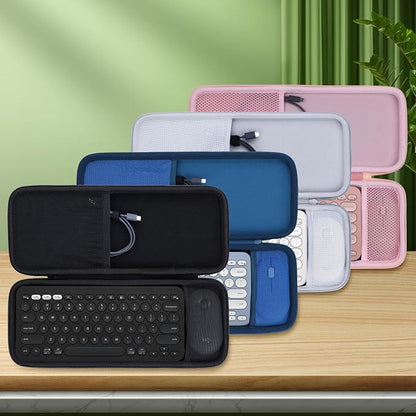 Lebakort Hard Carry Case Compatible with Logitech Pebble Keys 2 Combo K380s K380 Keyboard + M350 Pebble Mouse Combo (Rose Case)