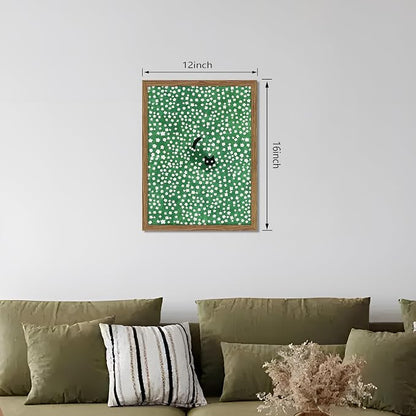 Framed Floral Black Cat Canvas Wall Art, Cute Black Cat in Daisy Field Painting, Animal Poster Print, Modern Home Aesthetic Wall Decor, Flowers Canvas Artwork for Bedroom Living Room 12x16 inch