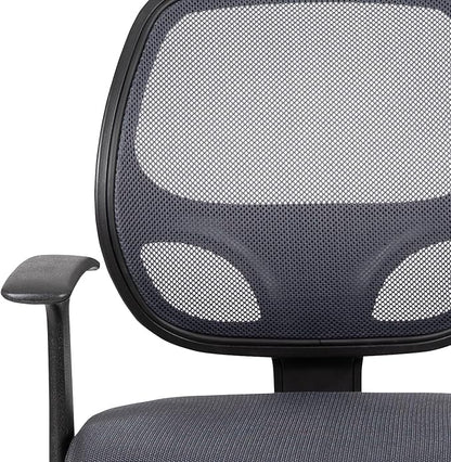 Flash Furniture Flash Fundamentals Mid-Back Gray Mesh Swivel Ergonomic Task Office Chair with Arms