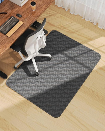 Blvornl Ultra Large Office Chair Mat for Hardwood Floor, Rolling Chair Mat for Hard Wood, Large Anti-Slip Hard Floor Protector, Heavy Duty Computer Desk Rug for Office and Home 50"*63" Deep Grey