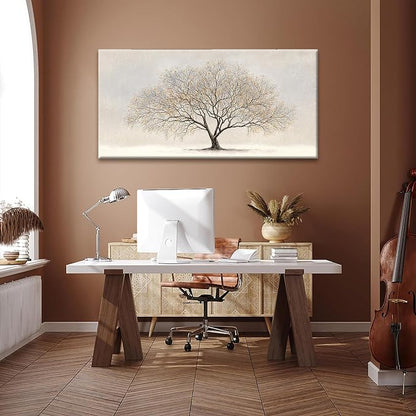 Canvas Art Wall Decor Modern Wall Art Pictures For Living Room Tree Of Life Wall Art Botanical Landscape Wall Art Canvas Wall Art Decor Artwork for Walls Home Kitchen Office Wall Decoration 24" X 48"
