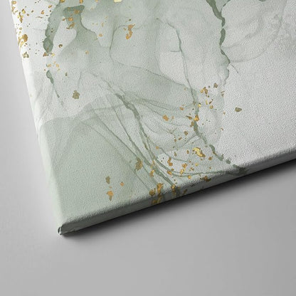 Sage Green Wall Art Set of 3,Abstract Green Wall Decor Living Room,Minimalist Modern Framed Wall Art Marble Line Beige Gold Green Canvas Artwork Paintings,Boho Room Decor,Bedroom Bathroom Office Artwork,12"x16"