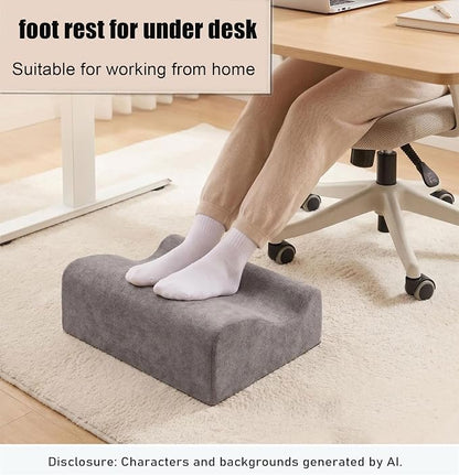 Work Foot Rest Under Desk,Comfort Foot Rest for Couch | Foot Rest For Under Desk at Work,At Soft Ergonomic Footrest,Support Foot Pillow,Heel Chair,Leg Elevation Pillow Dark gray