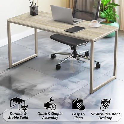 SHW Mission 48-Inch Home Office Computer Desk, Maple