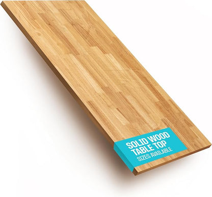 COREMINDED Solid Wood Desk Table Top – Pre-Finished 1.2” Thick Tabletop - Universal Fit for Standing Desks, Countertops & Workstations (55" x 30", Rubberwood)