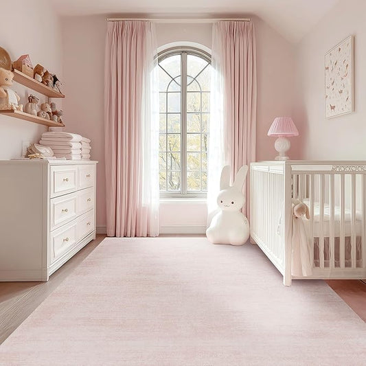 BILEEHOME Abstract Pink Area Rugs 5x8 for Living Room,Washable Non Slip Rug for Bedroom Kids Room