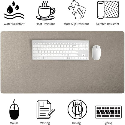 Bloss Pearl Gray Desk Mat 31.5"x15.7", Desk Matt for Desktop, Waterproof Large Desk Pad, Computer Mat for Office/Home/Decor/Christmas Desk Mat