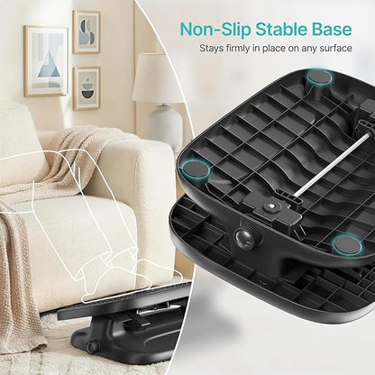 PEGZONE Under Desk Footrest, Adjustable Foot Rest with Height and Degree Angle,Ergonomic Desk Foot Rest with Massage Texture, Plastic Foot and Leg Rest for Home & Office