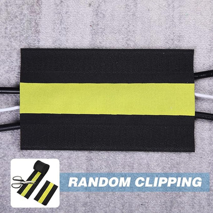 WILLBOND Carpet Cord Cover Cable Protector Floor Cover Cable Protector Management Only for Commercial Office Carpet(39.37 ft,Black and Yellow)