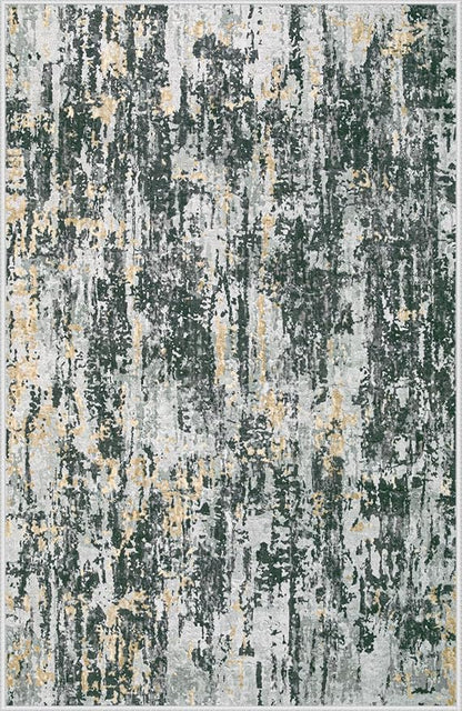 Area Rugs 8x10 Living Room: Washable Rug Modern Abstract Large Rugs Soft Non Slip Neutral Rug Stain Resistant Indoor Carpet for Bedroom Kitchen Dining Room Home Office Rugs(Black Grey Gold,8'x10')