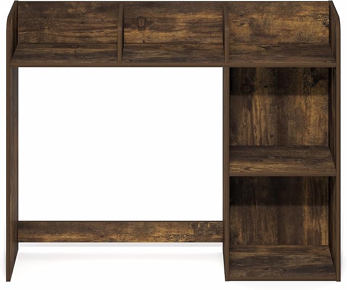 Furinno Classic Desk Shelf, 5-Shelf Desktop Hutch, Book Shelf, 3-Tier Desk Organzier, for Office Supplies, Office Desk Accessories, for Home Office, College, Dorm, White