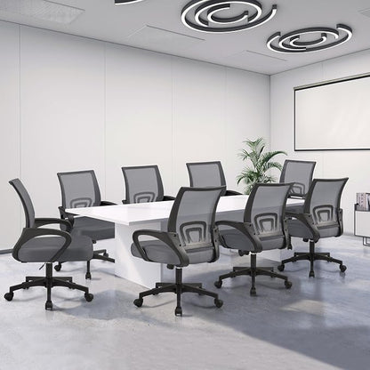 Topeakmart Executive Desk Chair Ergonomic Mesh Back Office Chair Adjustable Work Chair with Lumbar Support and Swivel Rolling Wheels for Home Office Study, Dark Grey