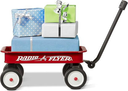 Radio Flyer Mini Classic Red Wagon for Kids, 16.5" Toy Wagon For Kids Aged 1.5+, Play-Size Version of the Classic, Durable Rolling Wheels & Steel Body, Working Handle, For Toys, Crafts & Gift Displays