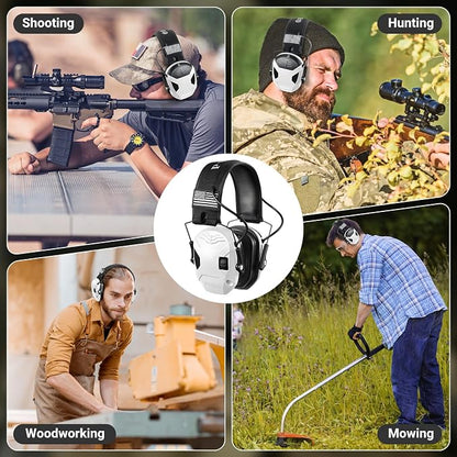Electronic Shooting Ear Protection w/Gel Pads, 23dB NRR Active Noise Reduction & 3X Amplification Headset for Shooters
