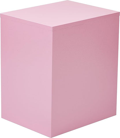 OSP Home Furnishings HPB Heavy Duty 3-Drawer Metal File Cabinet for Standard Files and Office Supplies, Pink Finish