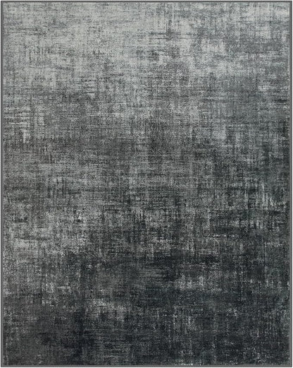 Lahome Black 8x10 Area Rugs for Living Room, Boho Rugs for Bedroom Soft Dining Room Rug, Modern Abstract Ombre Non-Slip Low-Pile Throw Carpet for Playroom Home Office(8'x10',Black and White)