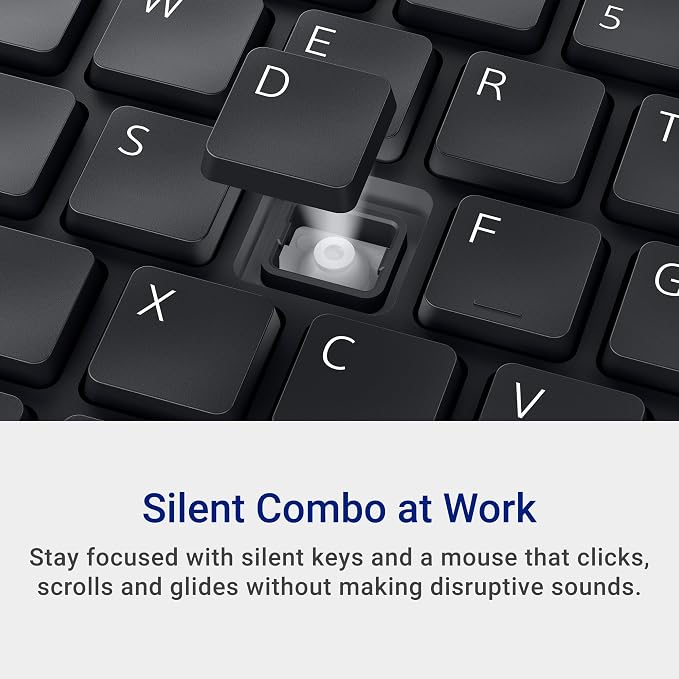 Dell KM555 Pro Compact Silent Keyboard and Mouse, Black