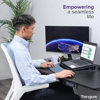 Targus 17 Inch Dual Fan Lap Chill Mat - Soft Neoprene Laptop Cooling Pad for Heat Protection,Fits Most 17" Laptops and Smaller - USB-A Connected Dual Fans for Heat Dispersion (AWE55US),(Pack of 8)